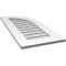 Ekena Millwork Quarter Round Top Right Surface Mount PVC Gable Vent w/ 3-1/2"W x 1"P Standard Frame, 16"W x 36"H GVPQR16X3601SN - alternate 4